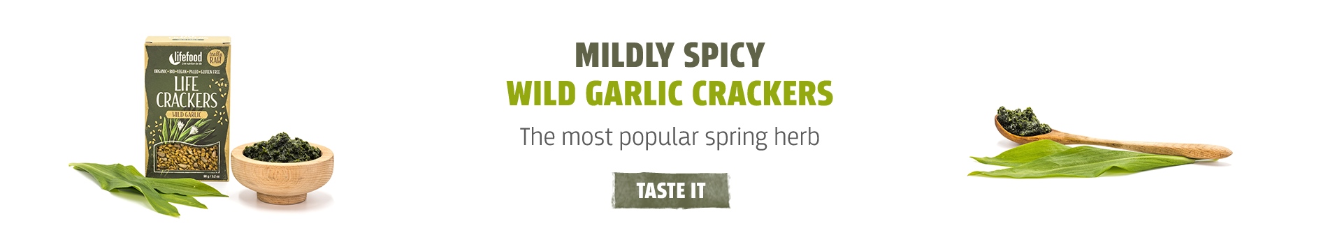wild garlic crackers